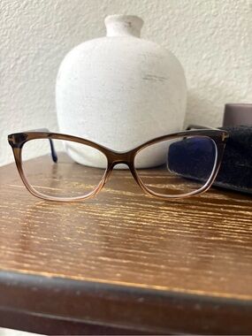 Tom Ford Brown fade Cat-Eye Eyeglasses